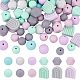 DICOSMETIC 12 Styles Food Grade Eco-Friendly Silicone Beads SIL-DC0001-04-1