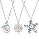 Набор для изготовления ожерелья с застежкой на тему океана «Солнечный ключ» DIY-SC0021-48-1