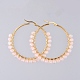 Boucles d'oreilles en perles X-EJEW-JE03830-03-1