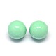 Sin agujero de spray pintado de latón redondo liso bola de perlas collares en forma de jaula X-KKB-E003-M-18mm-2