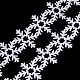 クリスマススノーフレークフェルトレーストリム  ポリエステル製スノーフレークトリム装飾  クリスマスパーティーの装飾用  ホワイト  1インチ（24mm）  約10.94ヤード（10m）/ロール OCOR-D013-03C-3
