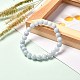 Ensemble de bracelet extensible en perles d'aigue-marine naturelle pour homme femme fille cadeau BJEW-JB06709-6