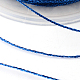 丸いメタリック糸  刺しゅう糸  3プライ  ブルー  0.4mm  約164.04ヤード（150m）/ロール MCOR-L001-0.4mm-13-2