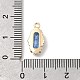 Латунь стекло амулеты KK-U061-10G-02-3