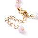 Natürliche Perlen & natürliche Rosenquarz Perlen Armbänder BJEW-JB05153-05-3