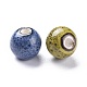 Perles de porcelaine émaillée fantaisie manuelles X-PORC-R403-M2-4