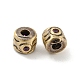 Perles de placage en laiton avec zircone cubique de micro pave KK-C038-09AG-2