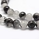Noir quartz rutile brins de perles naturelles G-P217-32-6mm-3