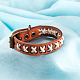 Rétro x bracelets unisexes de cordon en cuir en forme BJEW-BB16030-8