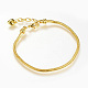 Brass European Style Bracelet Making X-MAK-R011-04G-1
