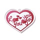 Valentine's Day Transparent Acrylic Pendant OACR-A025-02G-1