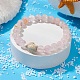 Bracelet extensible en perles de tortue turquoise synthétique rondes en quartz rose naturel pour femmes BJEW-JB09700-02-2