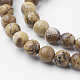 Chapelets de perle en jaspe avec images naturelles G-G735-16-6mm-3