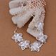 Посеребренная ожерелья нагрудник латунь цветок для женщин NJEW-BB12987-4