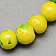 Perles imitation Régalite deux verre peint brins de perles rondes ton de pulvérisation X-DGLA-R044-10mm-02-1