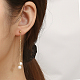 Boucles d'oreilles avec pendantifs en 304 acier inoxydable  KZ5399-2-2