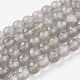 Chapelets de perles en agate grise naturelle G-G067-6mm-1-1