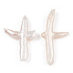 Perlas de perlas naturales keshi PEAR-N020-M01-2