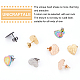 UNICRAFTALE 30pcs 5 Colors Heart Stud Earring Stainless Steel Earring with Earnuts and Loops Textured Ear Studs for DIY Jewelry Making EJEW-UN0001-62-4