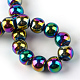 Electroplate Transparent Glass Beads Strands EGLA-Q062-8mm-D02-3