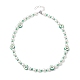 Argile polymère de fruits et graines de verre et collier de perles en perles acryliques NJEW-JN04582-02-4