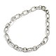 Fashionable 304 Stainless Steel Composite Figaro Cable Chains Bracelets STAS-A028-B095P-1