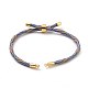 Bracelets argentés en corde de nylon MAK-C003-03G-20-4