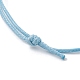 Bracelet de perles tressées en forme de cœur en alliage et émail BJEW-JB09737-06-5