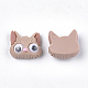 レジン子猫カボション  プラスチック付き  漫画猫の頭の形  バリーウッド  19.5x20.5~21x10mm CRES-S363-27-2