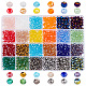 Hobbiesay 1008 Stück 24 Farben galvanisierte Glasperlenstränge EGLA-HY0001-06-1