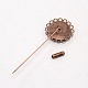 Red Copper Brass DIY Brooch Finding Pin Backs X-KK-CJSEB43-R-FF-2
