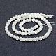 Bianco naturale perline pietra di luna fili G-P342-02A-5mm-A--2
