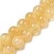 Fili di perline di calcite naturale al miele G-R494-A05-03-1