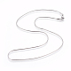 Colliers avec chaîne de serpent en 304 acier inoxydable NJEW-L160-010P-2