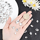 OLYCRAFT 120pcs Mixed Glass Point Back Rhinestone Cabochons Oval Crystal Faceted Resin Rhinestone Gems for Jewelry Making RGLA-OC0001-32-4