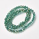 Electroplate Transparent Glass Beads Strands EGLA-A034-T2mm-T05-2