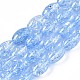 Transparentes craquements perles de verre brins GLAA-S192-B-010C-1