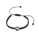 2 pièces 2 couleurs acrylique yin yang bracelets de perles tressées ensemble BJEW-JB09406-2