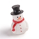 樹脂ディスプレイ装飾  クリスマスのために  雪だるま  ホワイト  28x18x15mm RESI-WH0008-28R-2