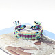 Плетеный браслет из полиэстера с узором в виде ромбов FIND-PW0013-004A-11-1