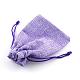 黄麻布ラッピングポーチ巾着袋  紫色のメディア  9x7cm ABAG-Q050-7x9-03-3