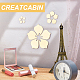 CREATCABIN 18Pcs Acrylic Flower Mirror Wall Sticker 3 Sizes Stickers Wall Art Family Wall Decals Decor Self Adhesive Removable Eco-Friendly for Home Living Room Bedroom Decoration(Gold DIY-CN0001-89A-4