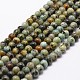 Brins de perles turquoises africaines naturelles (jaspe) X-G-D840-90-6mm-1
