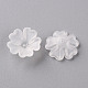 Transparent Frosted Acrylic Bead Caps MACR-S371-04A-701-2