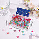 Sunnyclue 1 caja de 240 piezas de cuentas de vidrio de flores EGLA-SC0001-11-6