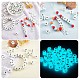 20Pcs Luminous Cube Letter Silicone Beads 12x12x12mm Square Dice Alphabet Beads with 2mm Hole Spacer Loose Letter Beads for Bracelet Necklace Jewelry Making JX437C-3