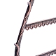 合金ハープ型イヤリングオーガナイザーホルダー  ジュエリーディスプレイスタンド  心の穴  赤銅鉱  130x245x310mm  穴：3x3mm EDIS-K002-04R-3