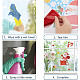 Gorgecraft 8 лист 8 стиля рождественские тематические ПВХ статические наклейки STIC-GF0001-15-7