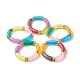 Bracelets extensibles de perles de tube incurvées acryliques de pierres précieuses d'imitation BJEW-JB06588-1