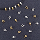 Dicosmetic 200 pz 2 colori ganci per ganci perline cauzione lega perline rotonde per cauzione perline tubolari dorate e argentate piccolo gancio connettori collegamenti con 1.5mm anello per pendente creazione di gioielli europei FIND-DC0001-83-4